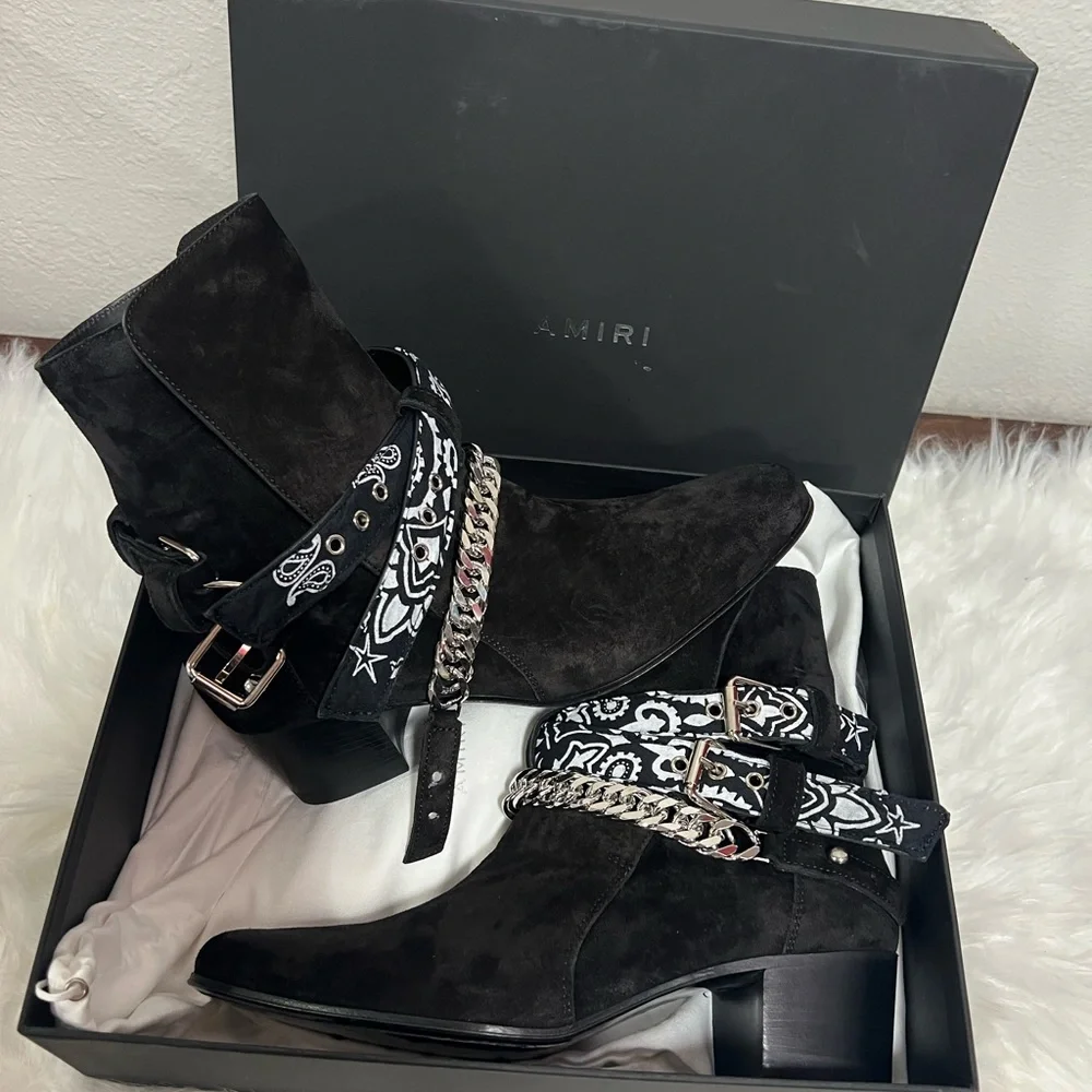 🌸 🔥💫AMIRI Bandana Buckle Boots - Picture 13 of 16